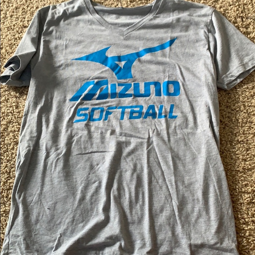 Light Grey Mizuno Softball T Shirt